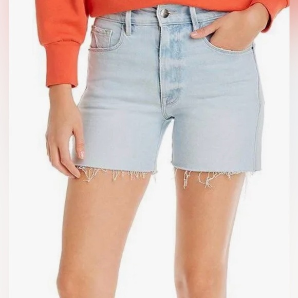 Frame Denim Le Tour Light Blue Denim Women's Shorts size 27 - Picture 1 of 9
